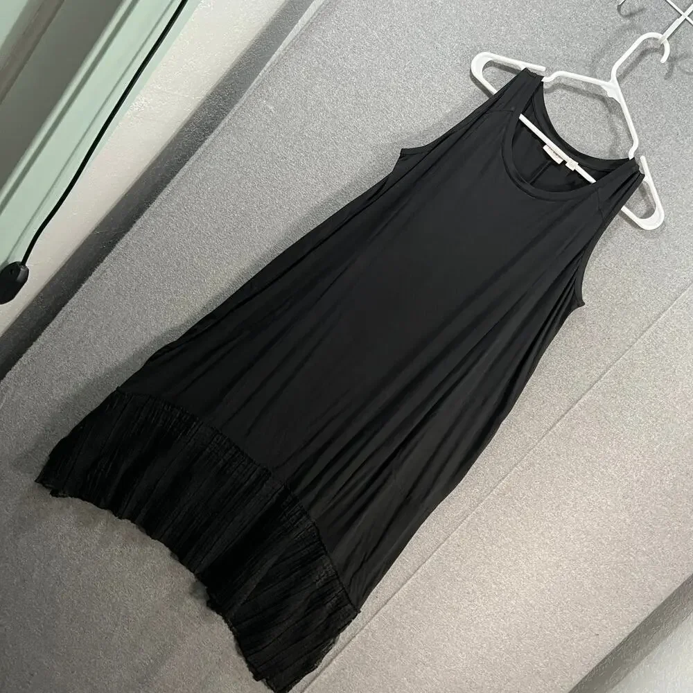 LOGO by Lori Goldstein Regular Rayon 230 Dress with Broomstick Black, Medium - Picture 4 of 9